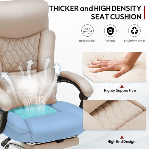 Khaki Reclining Ergonomic Office Chair A413831