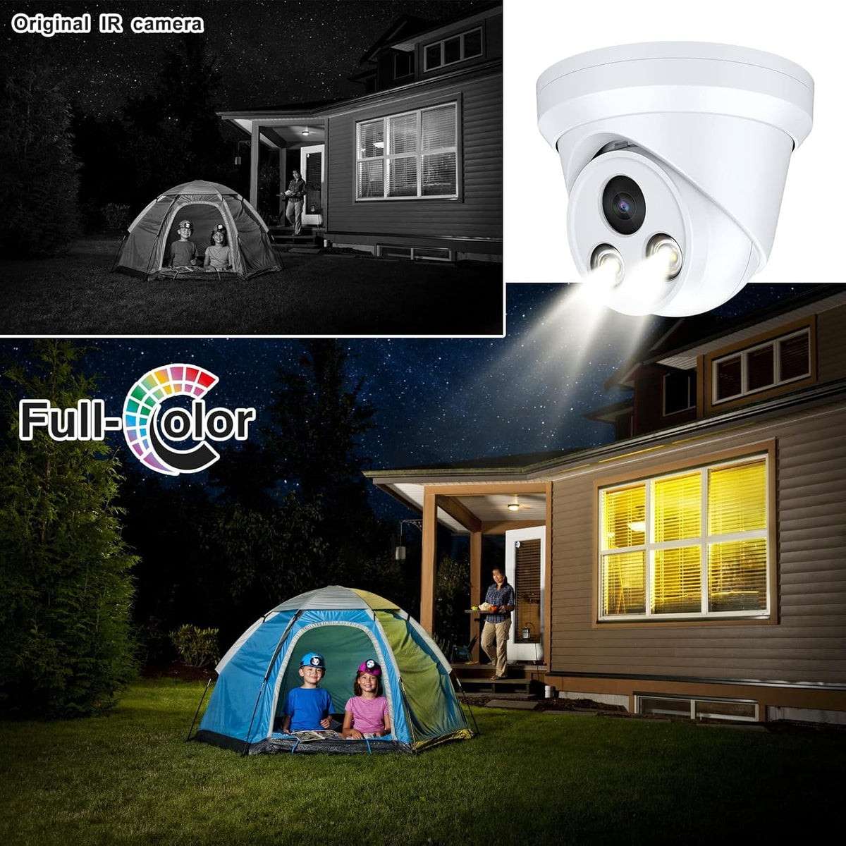 4K Full Color Night Vision 8MP POE Dome IP Camera P410363