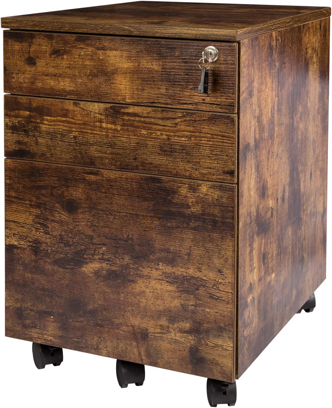 3 Drawer Wood Mobile File Cabinet O303