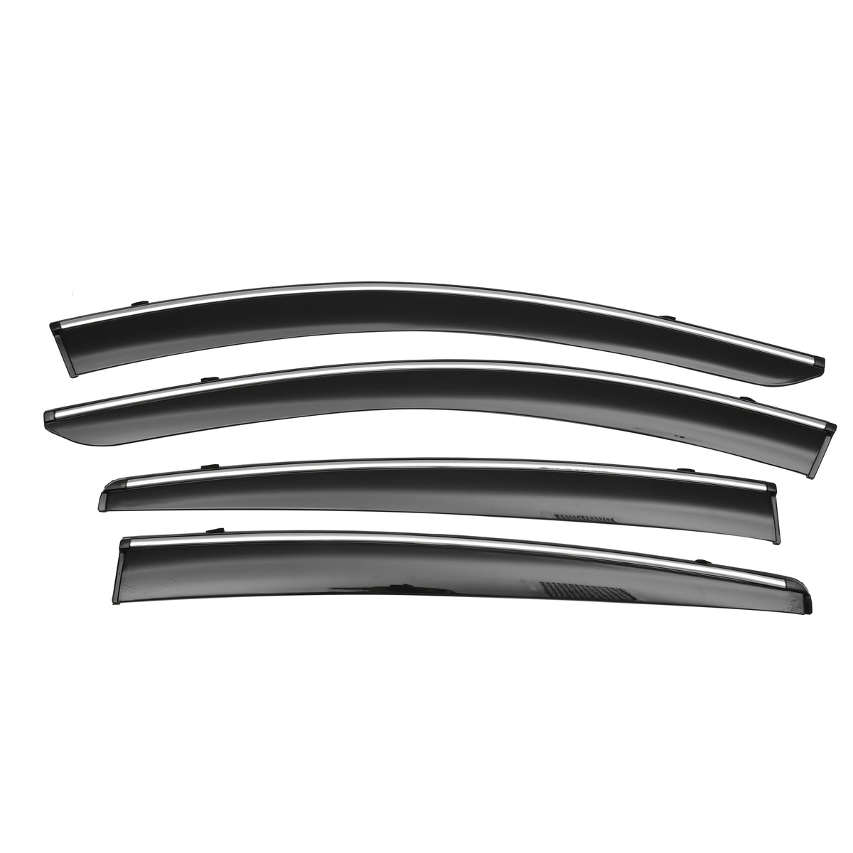 Black Window Vent Visor Deflectors Rain Guards L75218