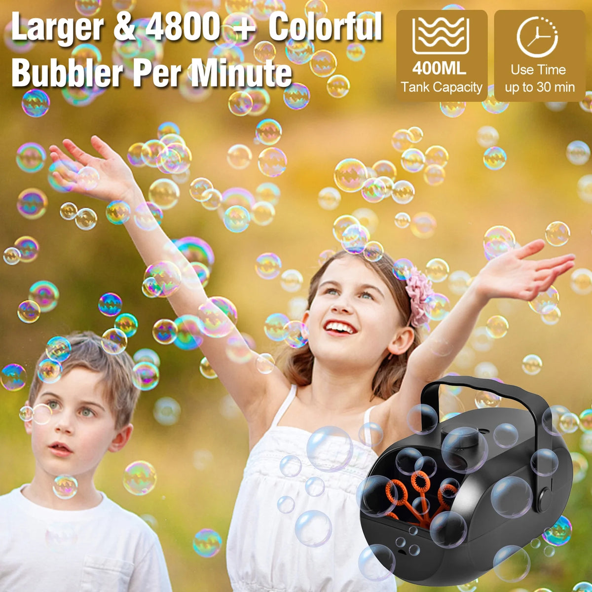 Portable Rechargeable Bubble Machine E7100