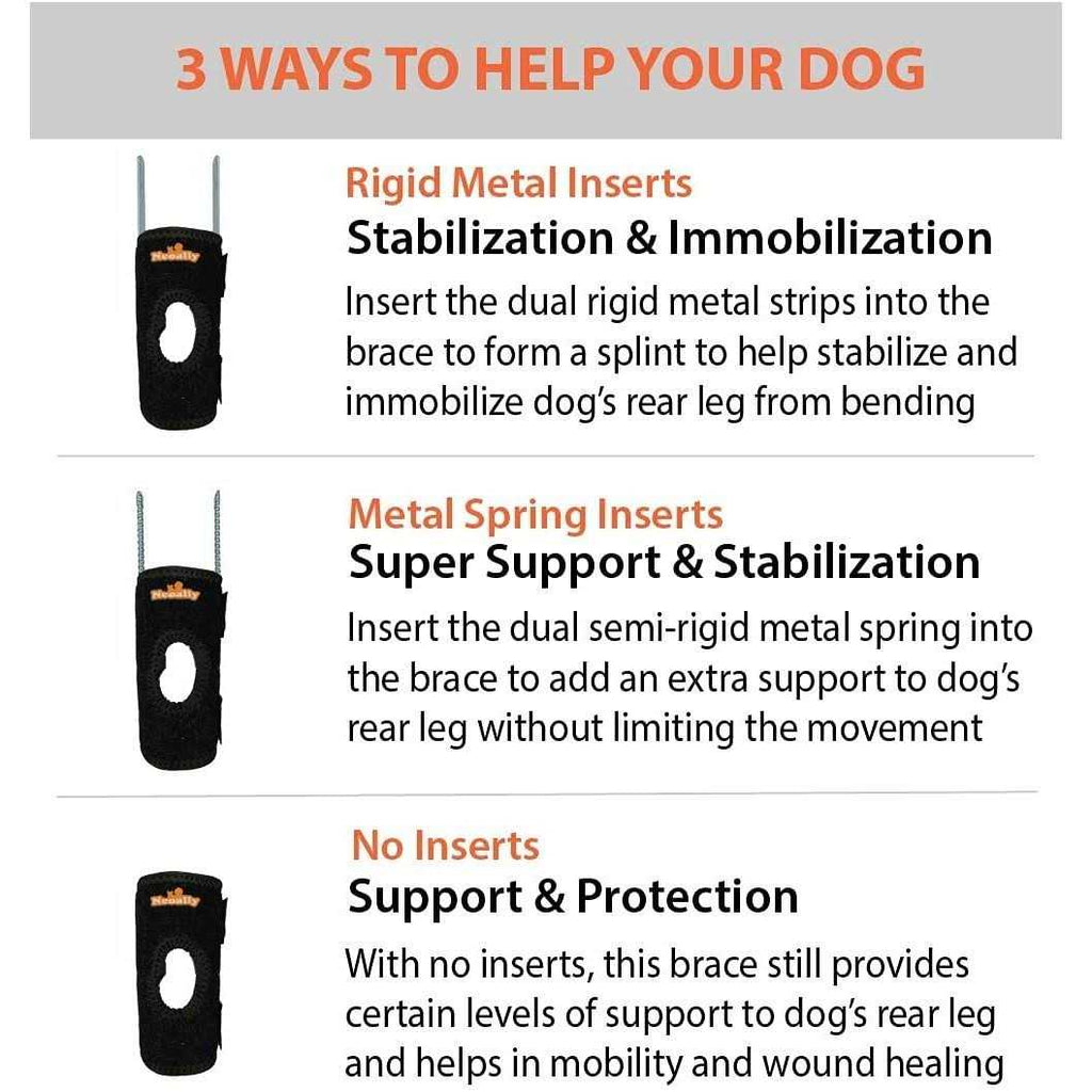 3-in-1 Short Rear Leg Support Small Dog Splint Braces D6620