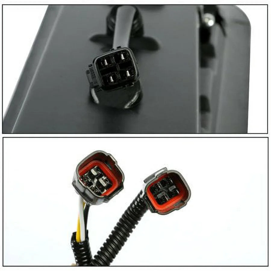 LED Running Light with Turn Signal Fog Light Bezels White and Amber F6807