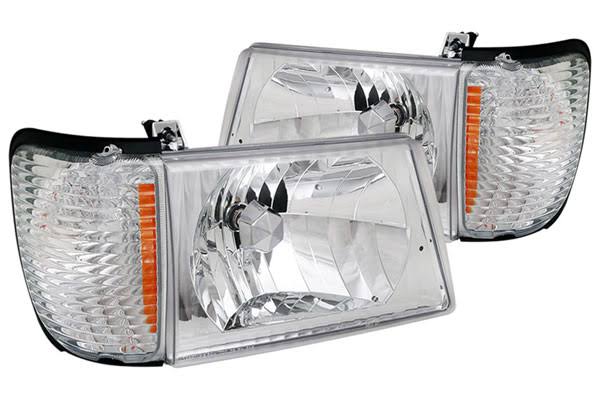 Chrome Euro Headlights for Ford Crown Victoria X594