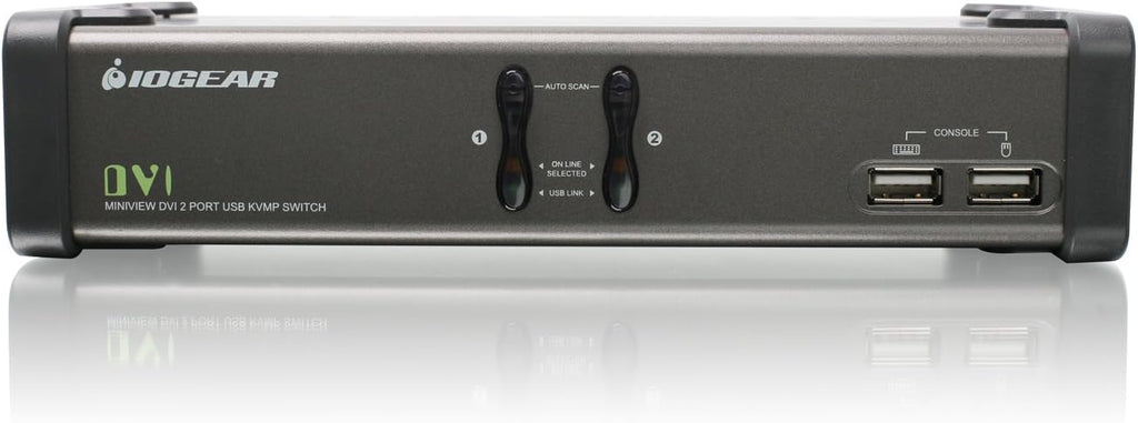 4-Port DVI KVMP Switch with Cables and Wireless Media Center Keyboard and Mouse N614689
