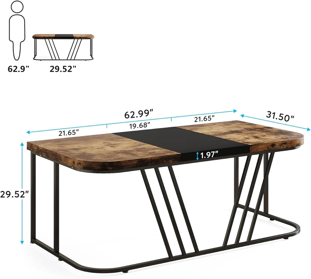 63" Industrial Executive Desk P7598