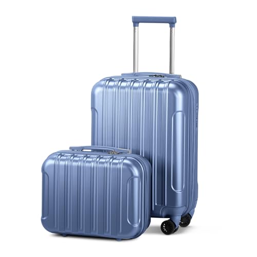 Expandable 2 Piece Hardshell Luggage Set with TSA Lock Spinner Wheels Black F404642
