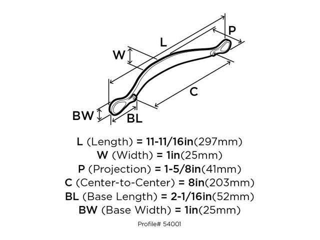 8 in Center Appliance Pull - Satin Nickel W322
