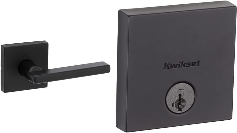 Matte Black Lever and Deadbolt Pack of 2 Y315872