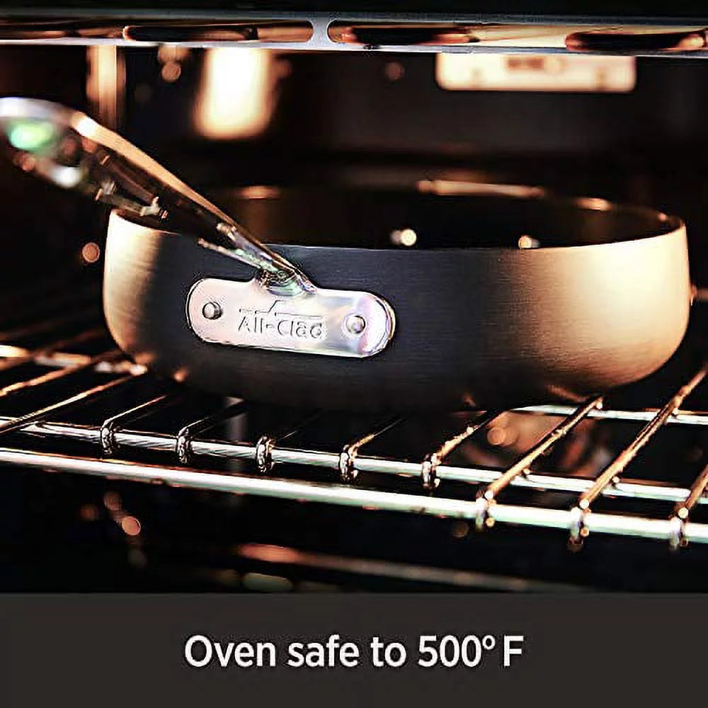 Hard Anodized Nonstick 2 Piece Fry Pan and Saute Pan Set U12234