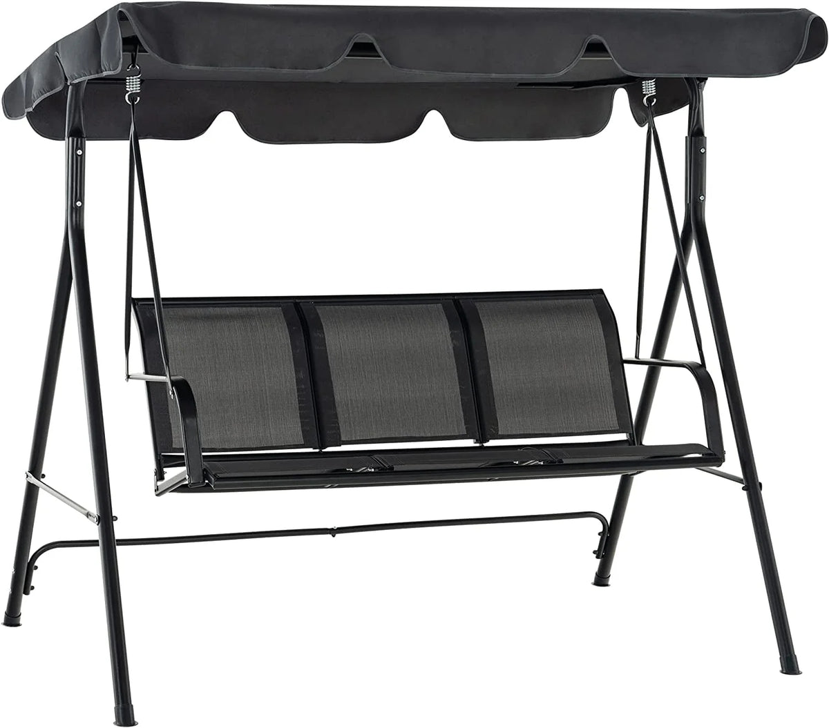 Dark Grey 3-Person Canopy Swing Chair L35715