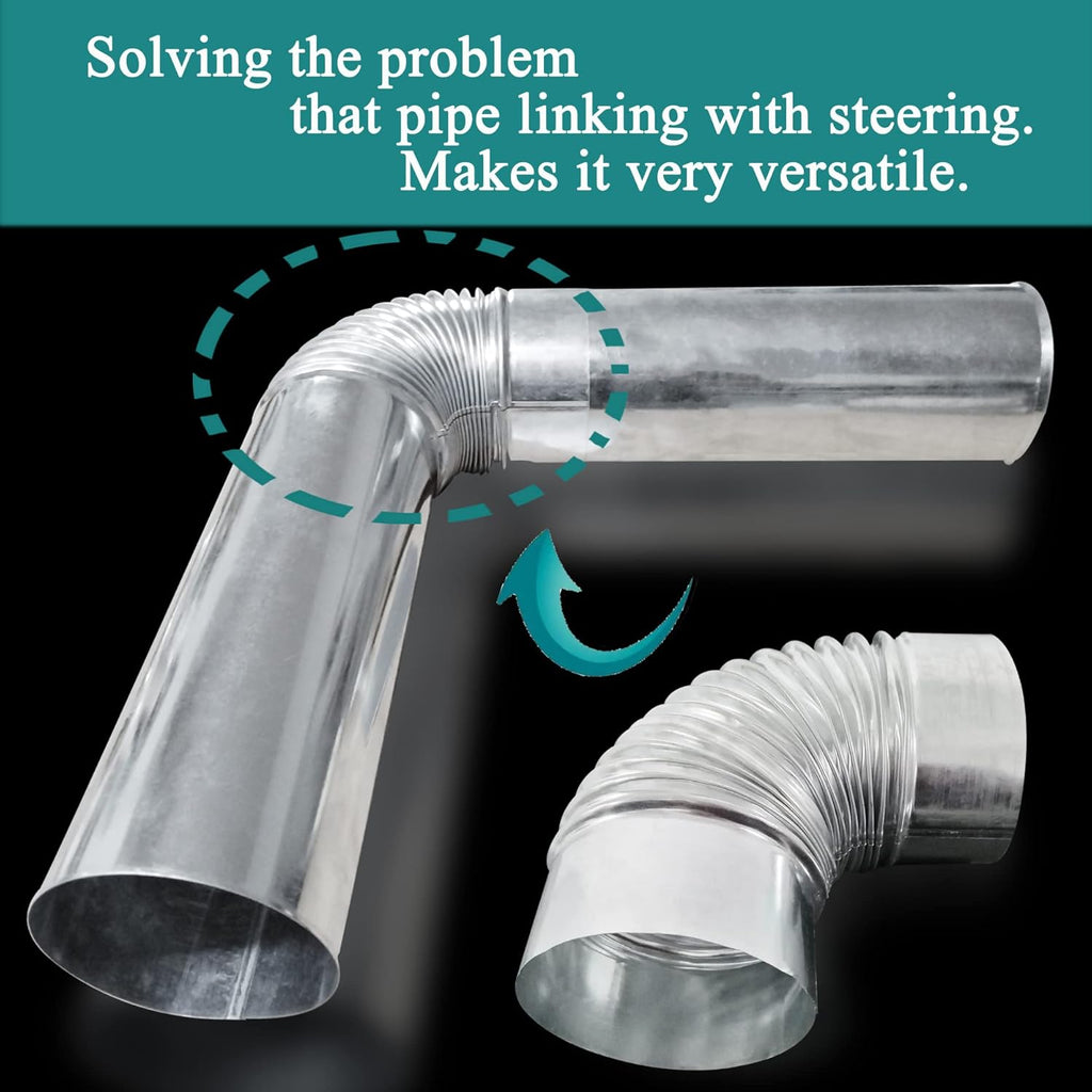 90 Degree Metal Elbow Connector, 4", Silver M488