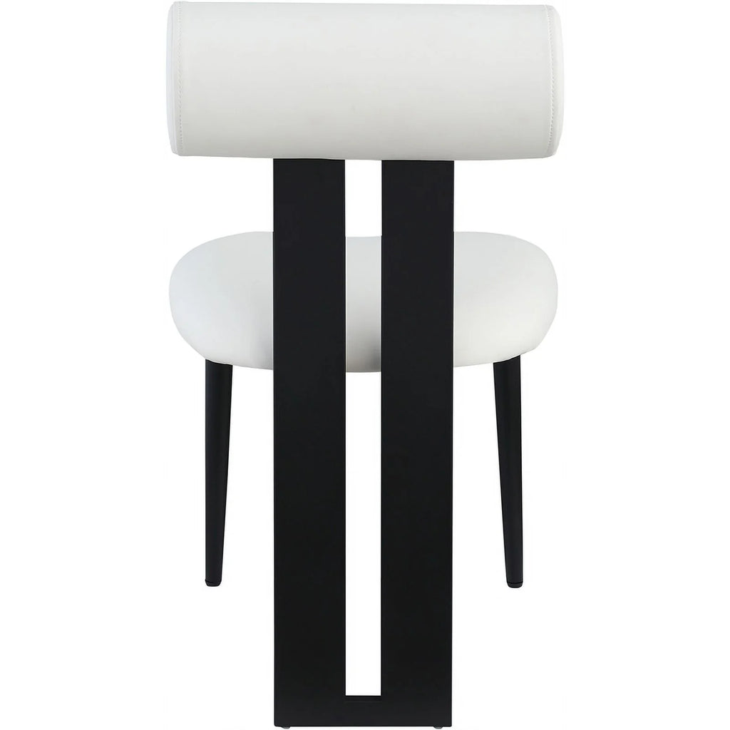 Cream Vegan Leather Dining Chair Set of 2 T608