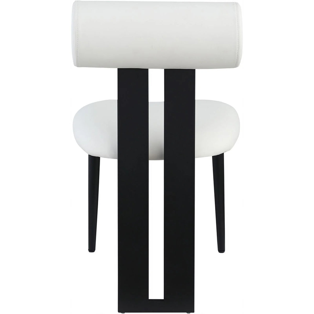 Cream Vegan Leather Dining Chair Set of 2 T608