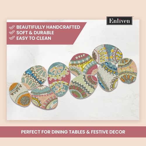 Handmade Beaded Table Runner 13x36 inches X816