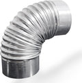 90 Degree Metal Elbow Connector, 4", Silver M488