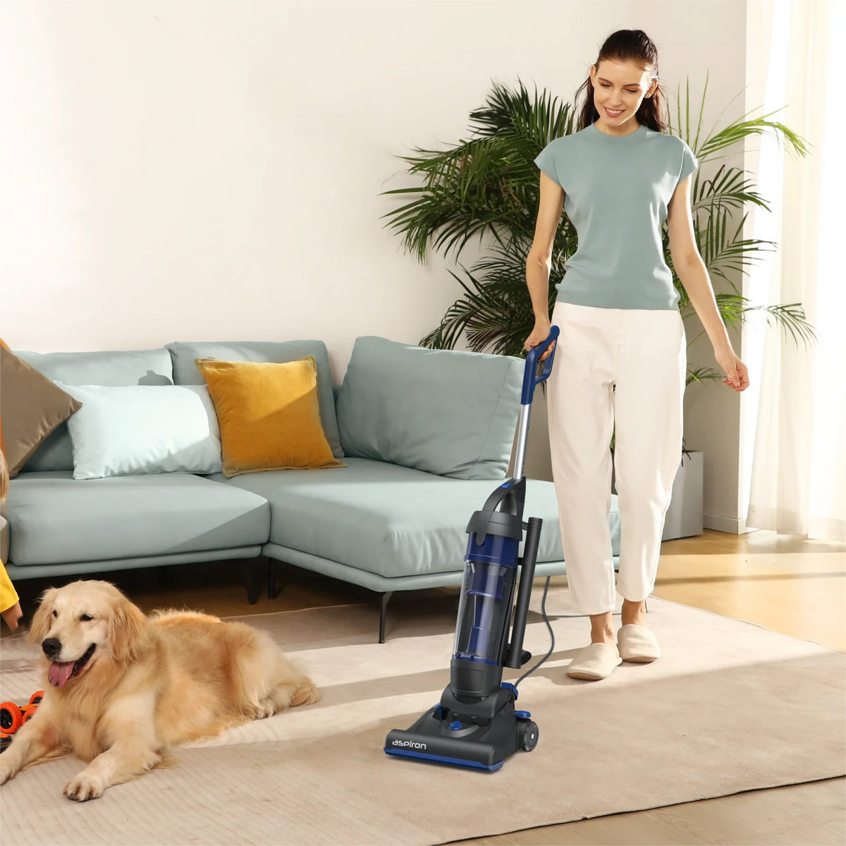 Aspiron Bagless Upright Vacuum Cleaner, 25Kpa, 3L Dust Cup K976385