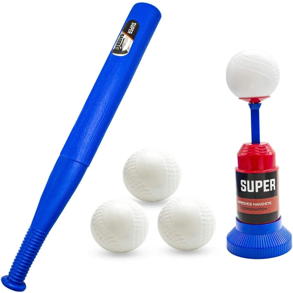 Automatic Launcher Baseball Bat Toys T-Ball Set with Baseball Bat and 3 Baseball B52731