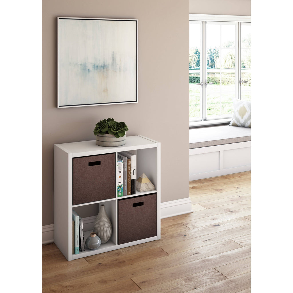 Bleached Brown Cube Bookcase Y485296