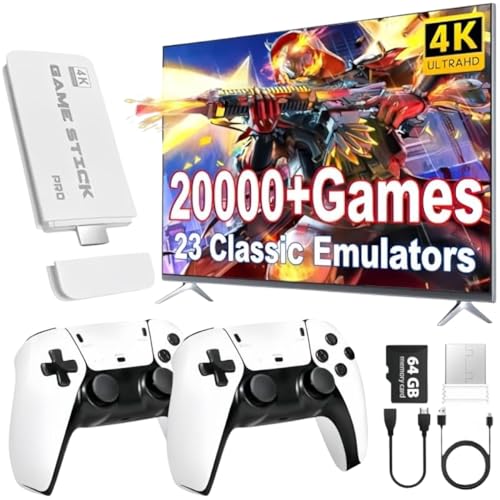 4K Video Game Console with 20,000+ Games and Dual Wireless Controllers O6960