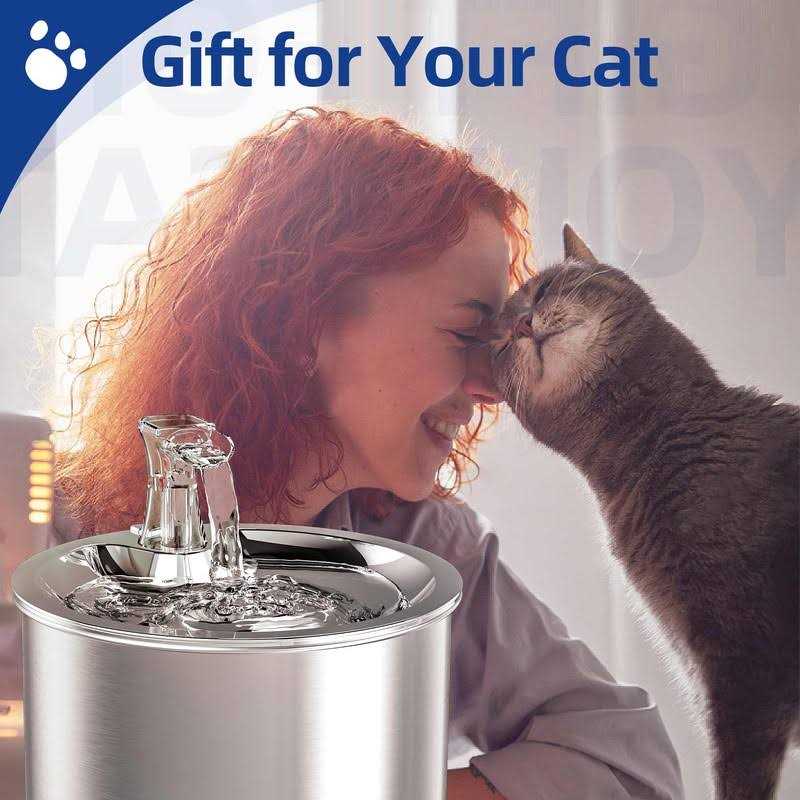 Cat Water Fountain Stainless Steel M697