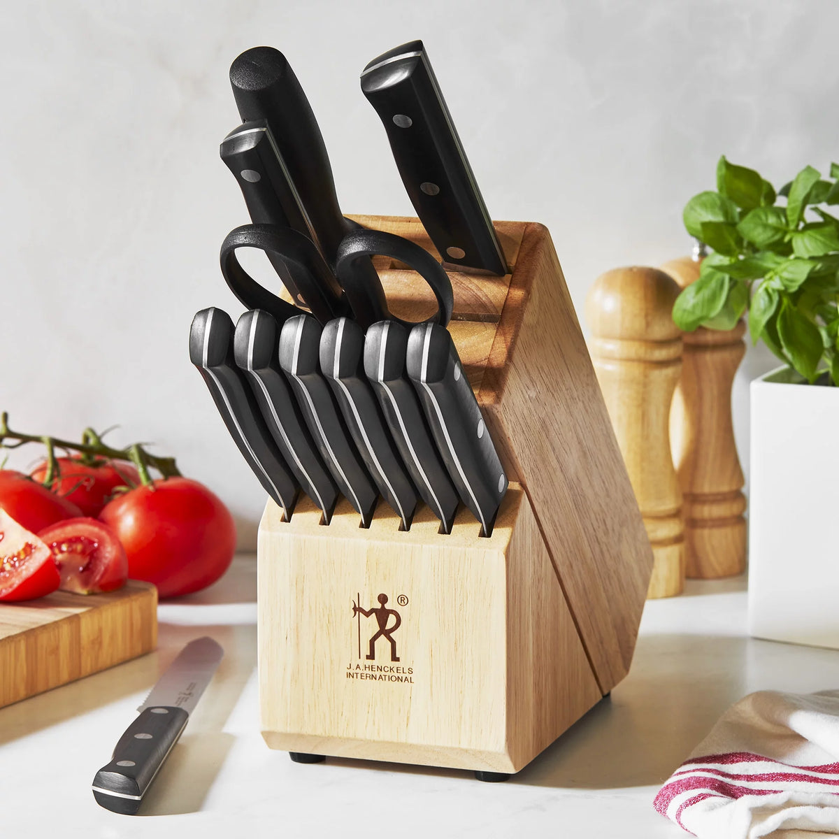 12 Pc Cutlery & Wood Block Set V6630