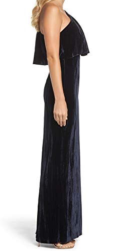 Long Velvet One Shoulder Dress U8250
