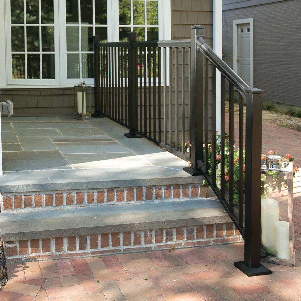 Matte Black Aluminum Decorative Rail Stair Kit Y3703