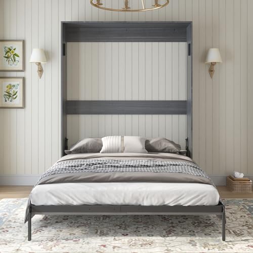 White Large Murphy Bed Cabinet E645414