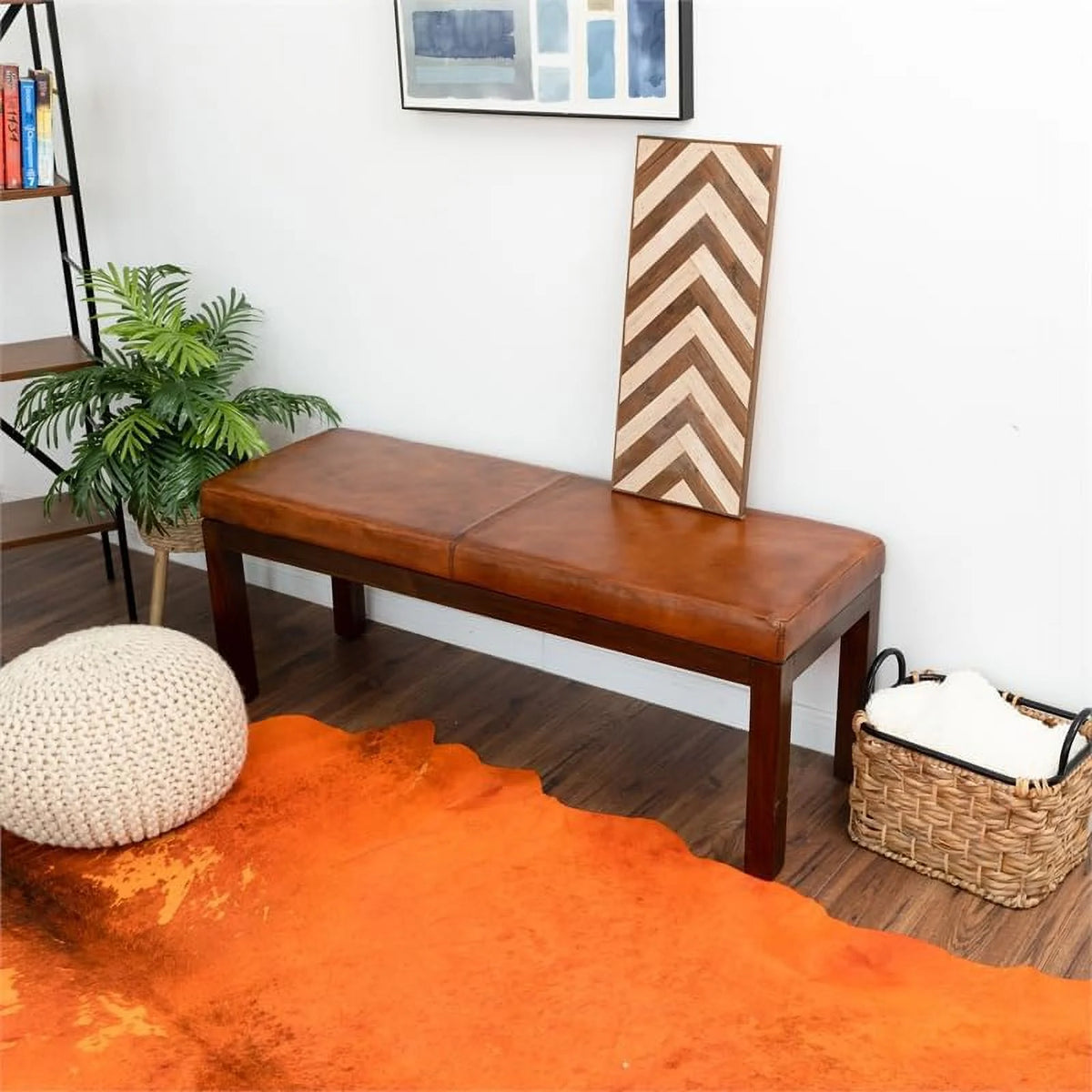 Genuine Leather Bench Q220847