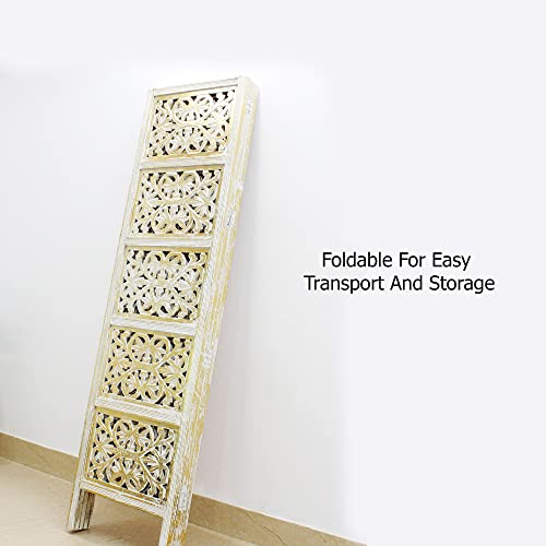 4 Panel Wooden Room Divider Screen U6418