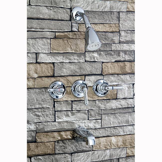 Satin Nickel Tub and Shower Faucet V528