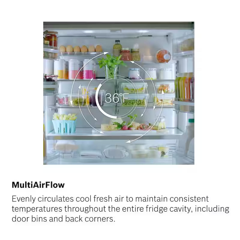 36 in. 21 cu ft Smart Counter Depth French Door Refrigerator in Stainless Steel O850