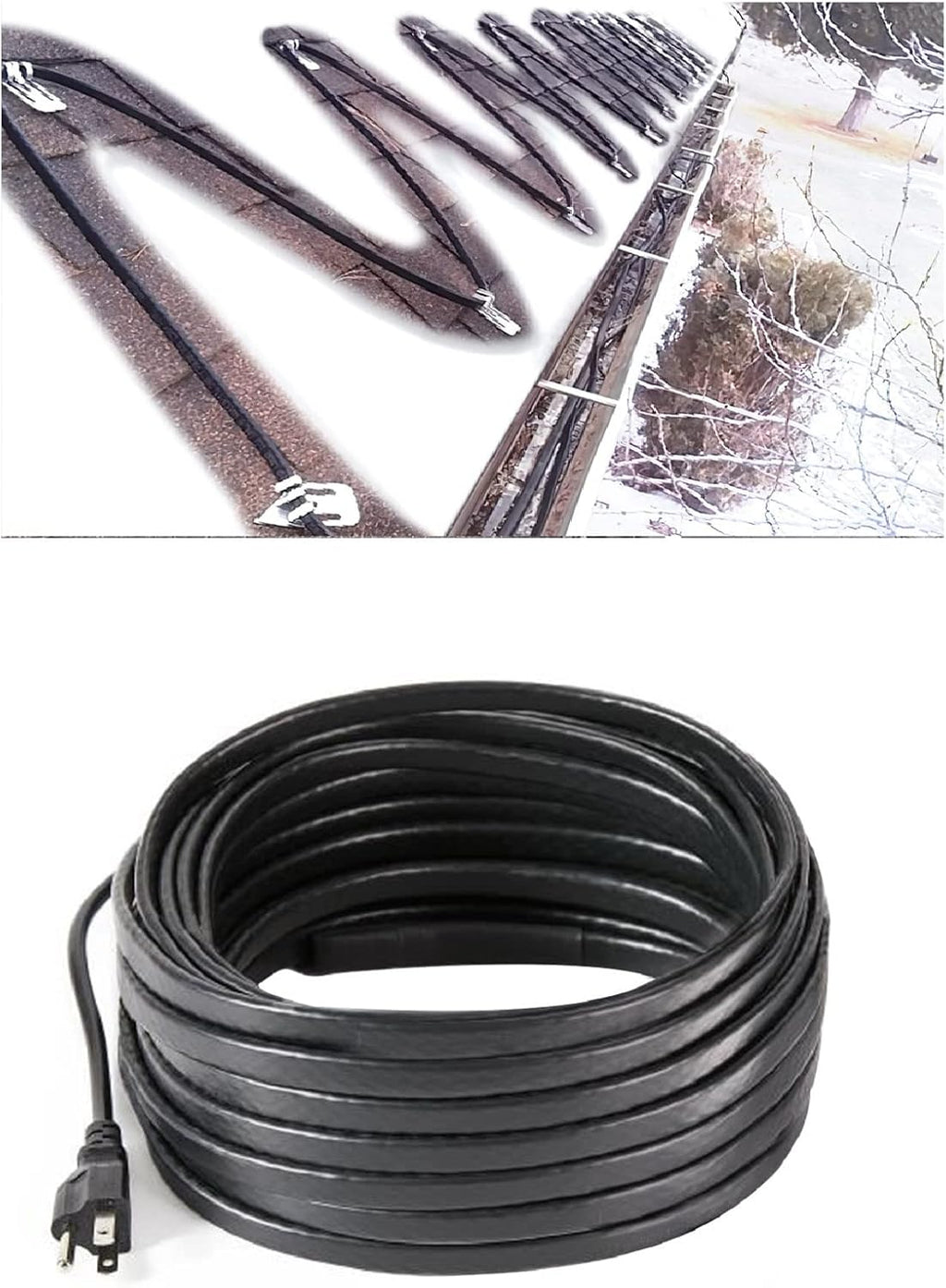 Roof Snow De-Icing Heating Cable 140 feet 8 Watts Per Foot Q760518