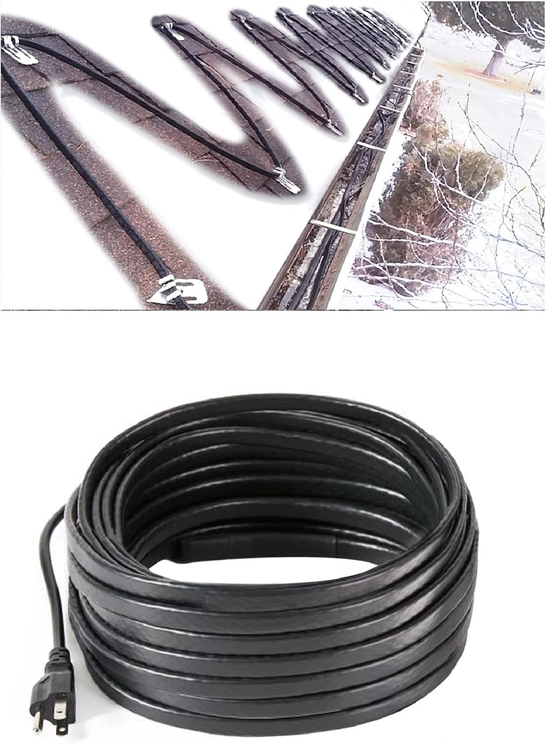 Roof Snow De-Icing Heating Cable 140 feet 8 Watts Per Foot Q760518