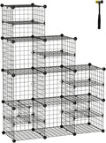 White Pack of 2 Metal Wire Cube Storage Shelves C92176