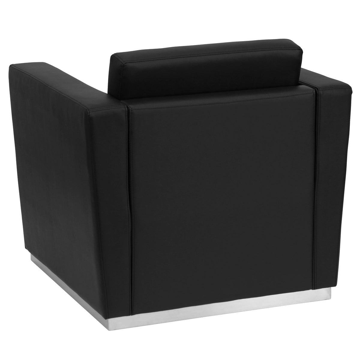 Black LeatherSoft Chair with Stainless Steel Base H4461