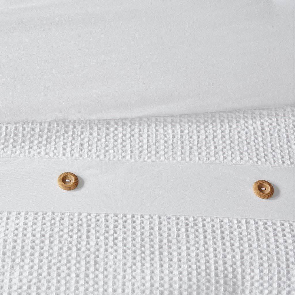 3 Piece Cotton Waffle Weave Duvet Cover Set U347