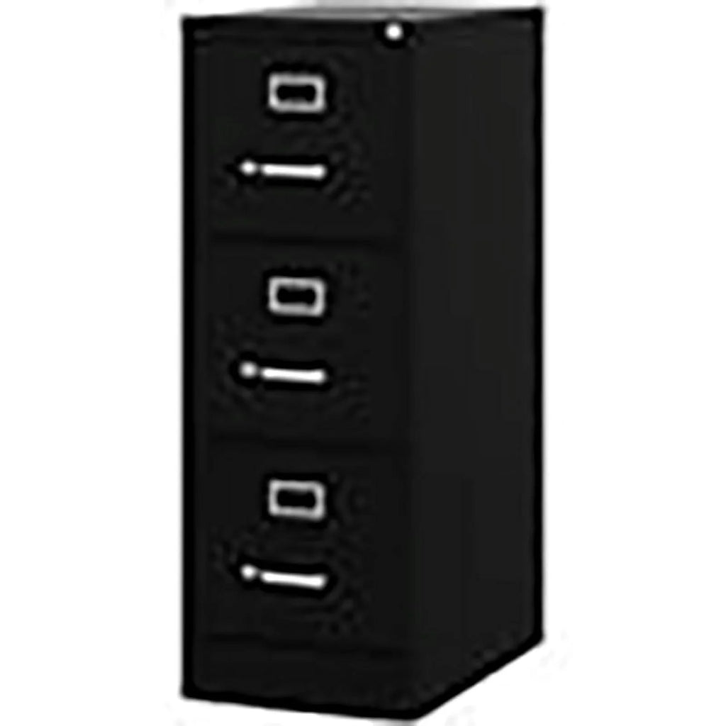 22" 3-Drawer Black Metal File Cabinet S67976