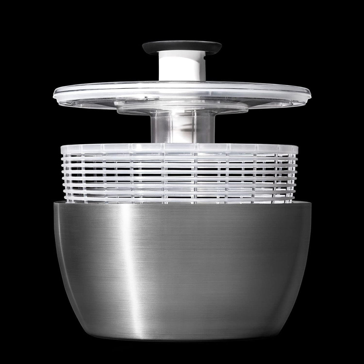 6.34 Qt Stainless Steel Salad Spinner J842945