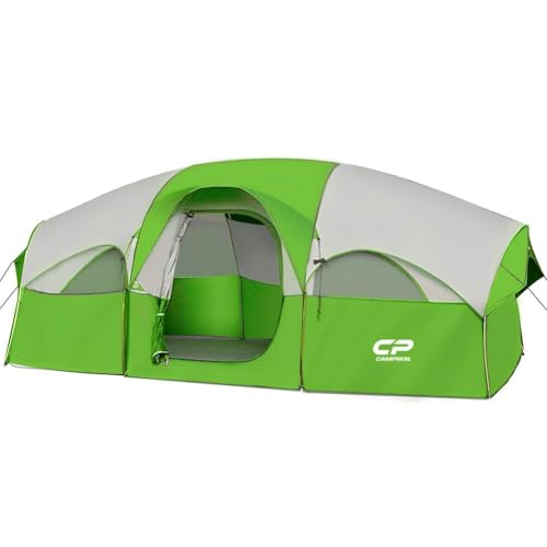 8 Person Weather Resistant Camping Tent with Carry Bag N586402