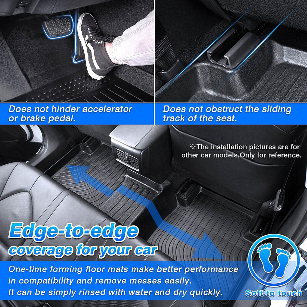 All Weather Non-Slip Floor Mats for Nissan Sentra 2020 2021 2022 1st & 2nd Row Z348549