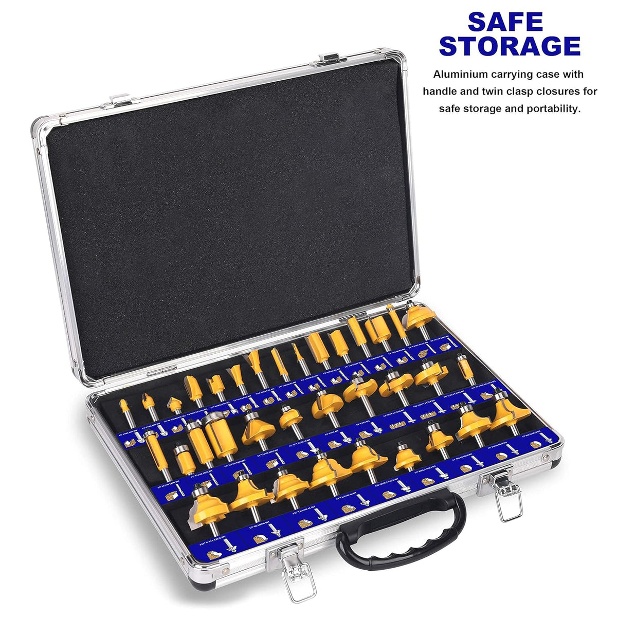 35 Piece Tungsten Carbide Router Bits Set with 1/4 Shank R159938