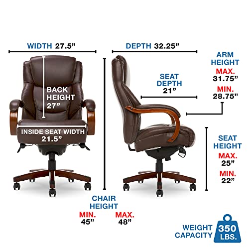 Black Bonded Leather High Back Ergonomic Office Chair I314