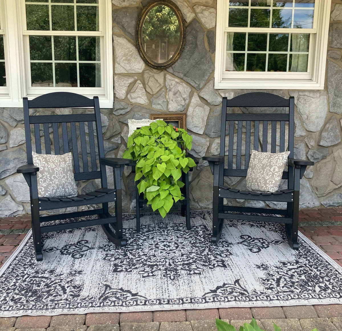 Dark Gray Weather Resistant Rocking Chair M158774