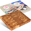 XL Acacia End Grain Wood Cutting Board (20x15x1.5in) I447726