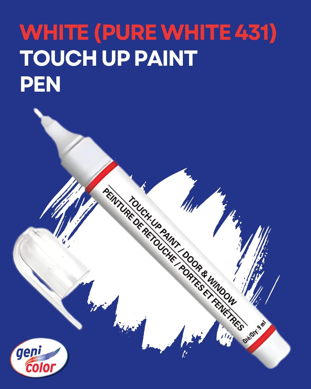 White Touch-up Paint Pen for PVC Metal Aluminum B17186