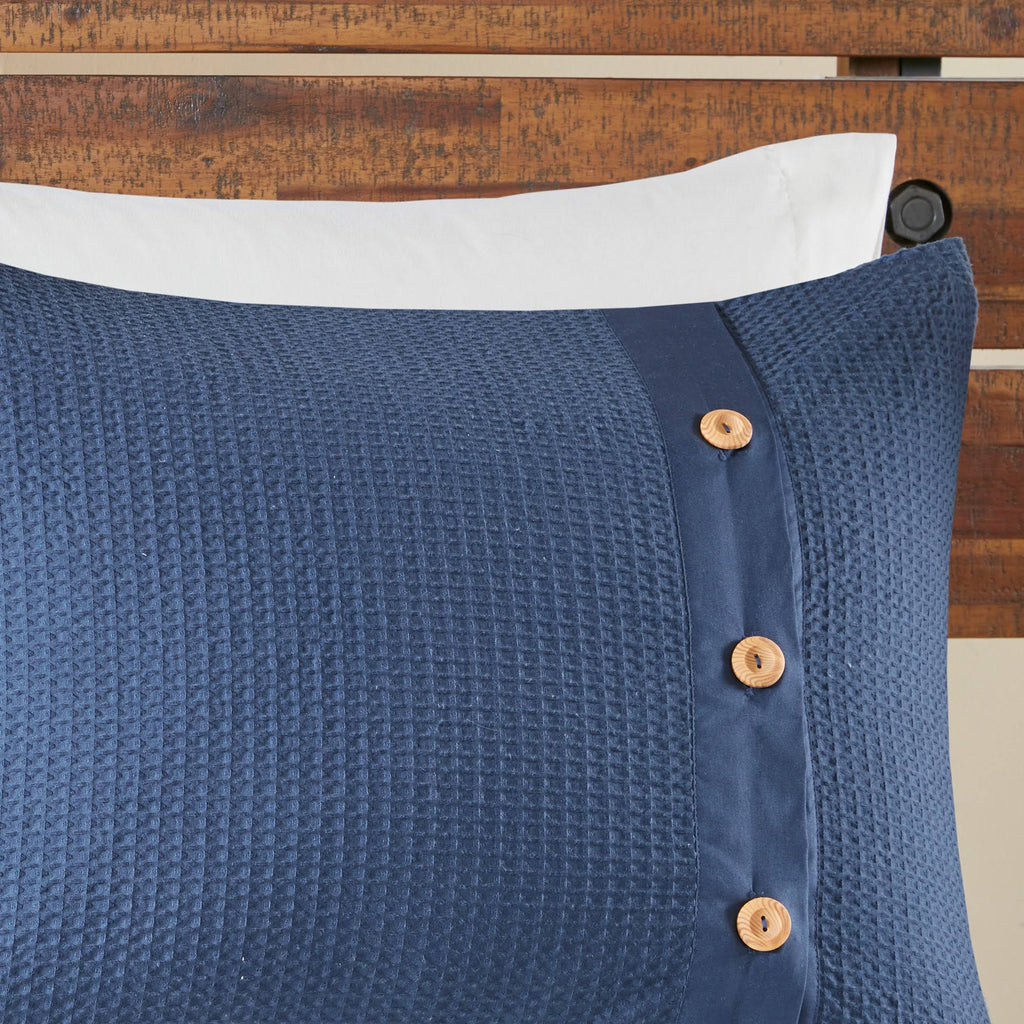 3 Piece Cotton Waffle Weave Duvet Cover Set U347