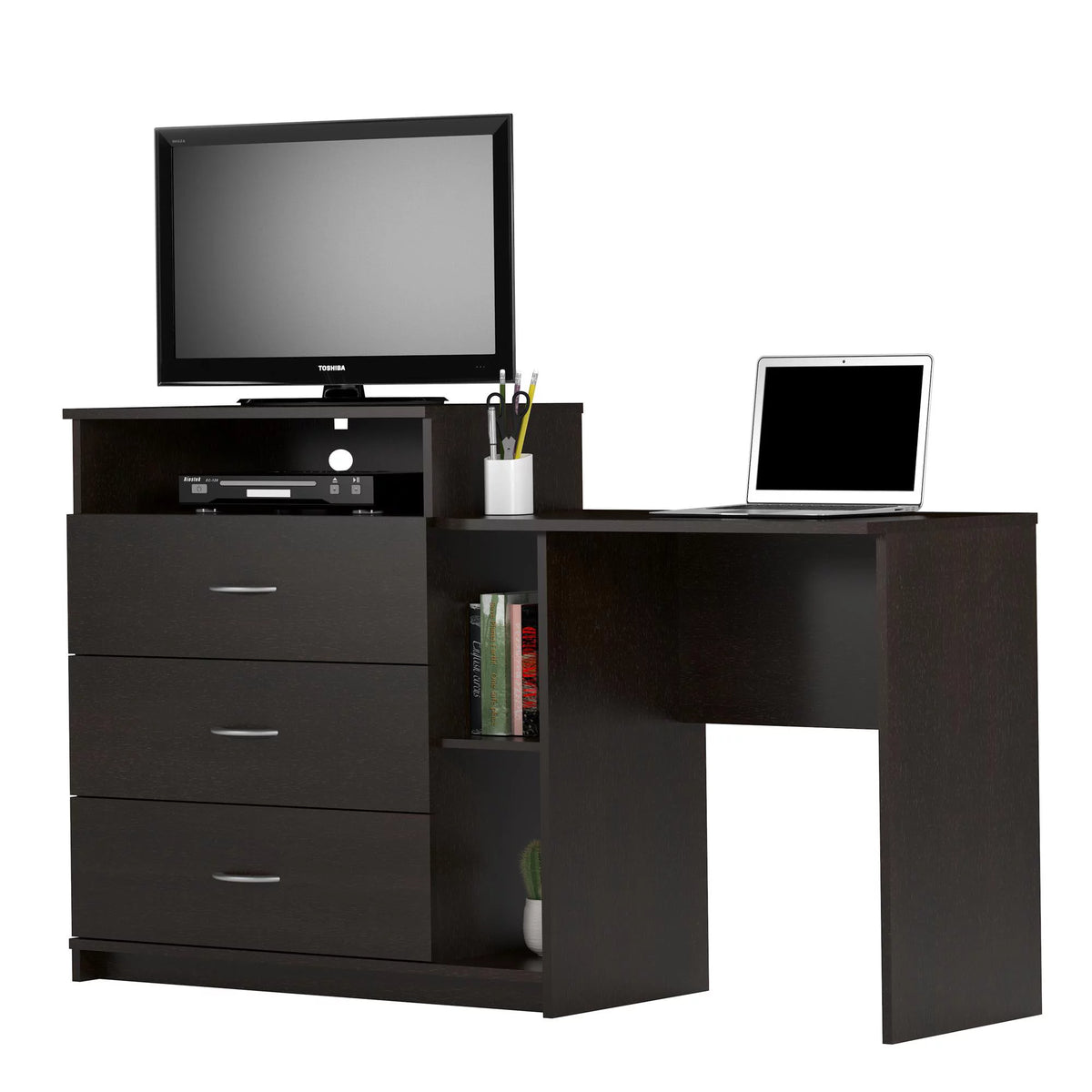 Espresso 3 in 1 Media Dresser and Desk Combo H391567