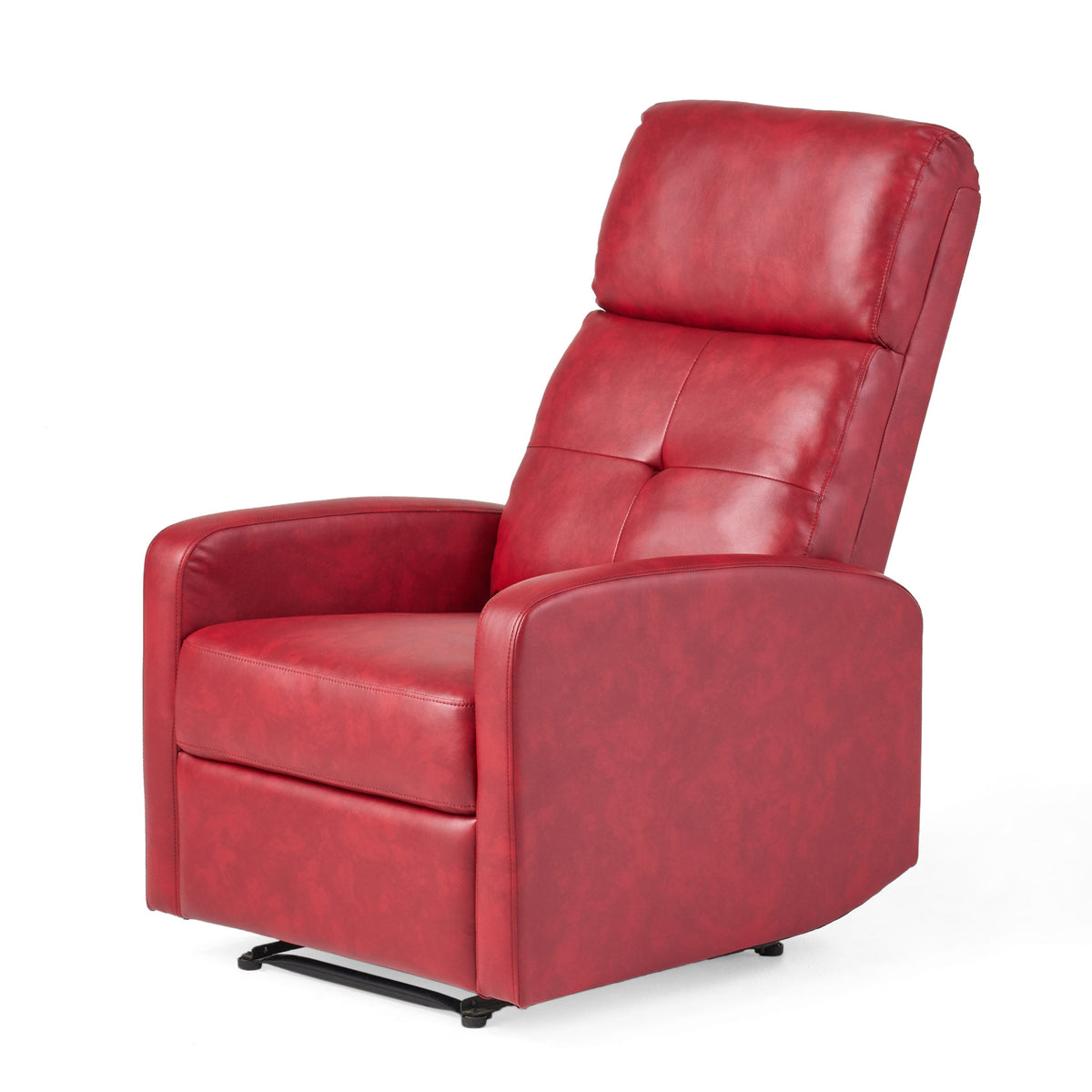 Red Faux Leather Recliner G337511